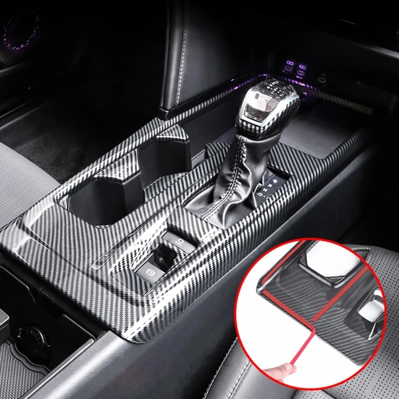 

Для Toyota 9 Camry 2024 2025 LHD автомобильные накладки из углеродного зерна на переключение передач, рулевое колесо, центральные шестерни, двери