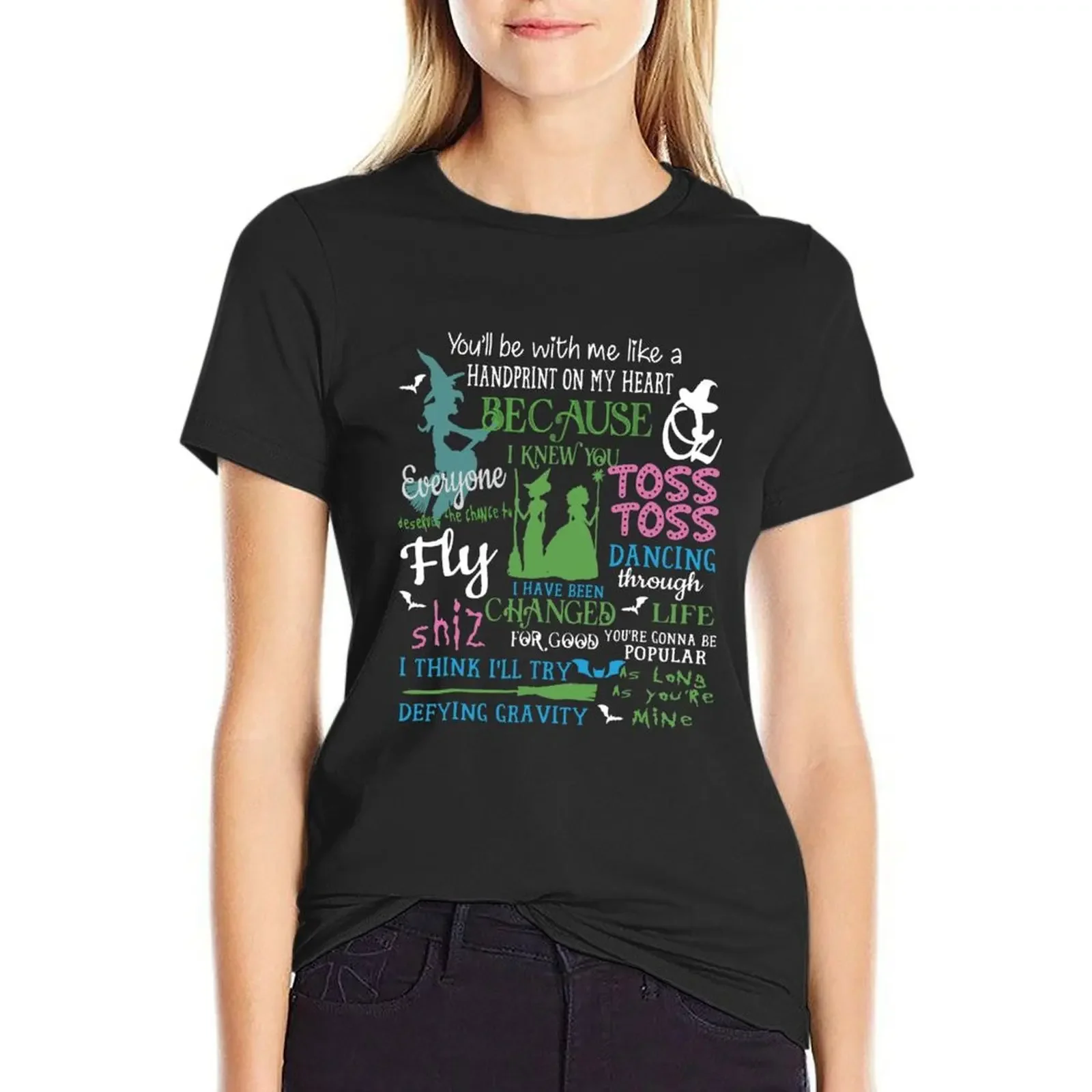 

Halloween Wicked Musical T-Shirt hippie clothes female tops Women t-shirts