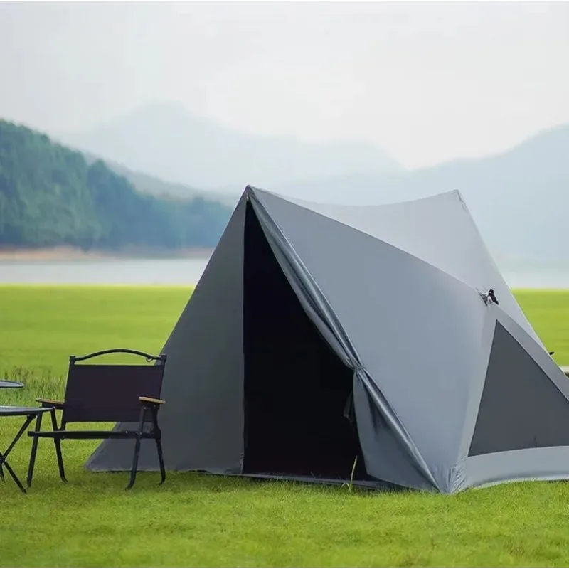 

Portable One-Bedroom Oxford Beach Park Tent Quick Opening Sun Protection Automatic Structure Fiberglass Pole for Outdoor Camping