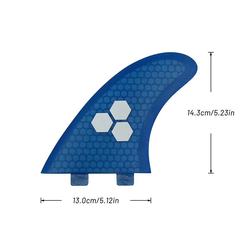 Surfboard Fins UPSURF FCS TF Size Blue Color Surf Twin Fins Honeycomb Carbon Fins  For Surfing Stabilizer