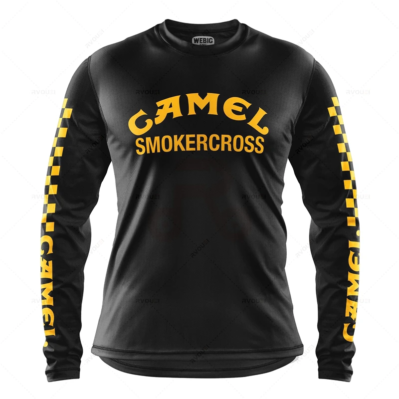 Camping Enduro Bicicleta Jersey, Motocross Ciclismo, Off Road Dirt Bike Riding, MTB, DH Men Racing Camisa, Pesca, Roupas de caça