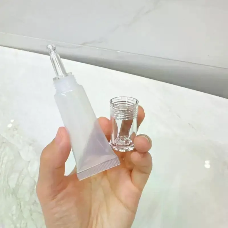 1/5 szt. Przezroczyste plastikowe butelki na krem podkład z nakrętką, puste butelki z zakraplaczem, podróżne pojemniki na próbki kosmetyków