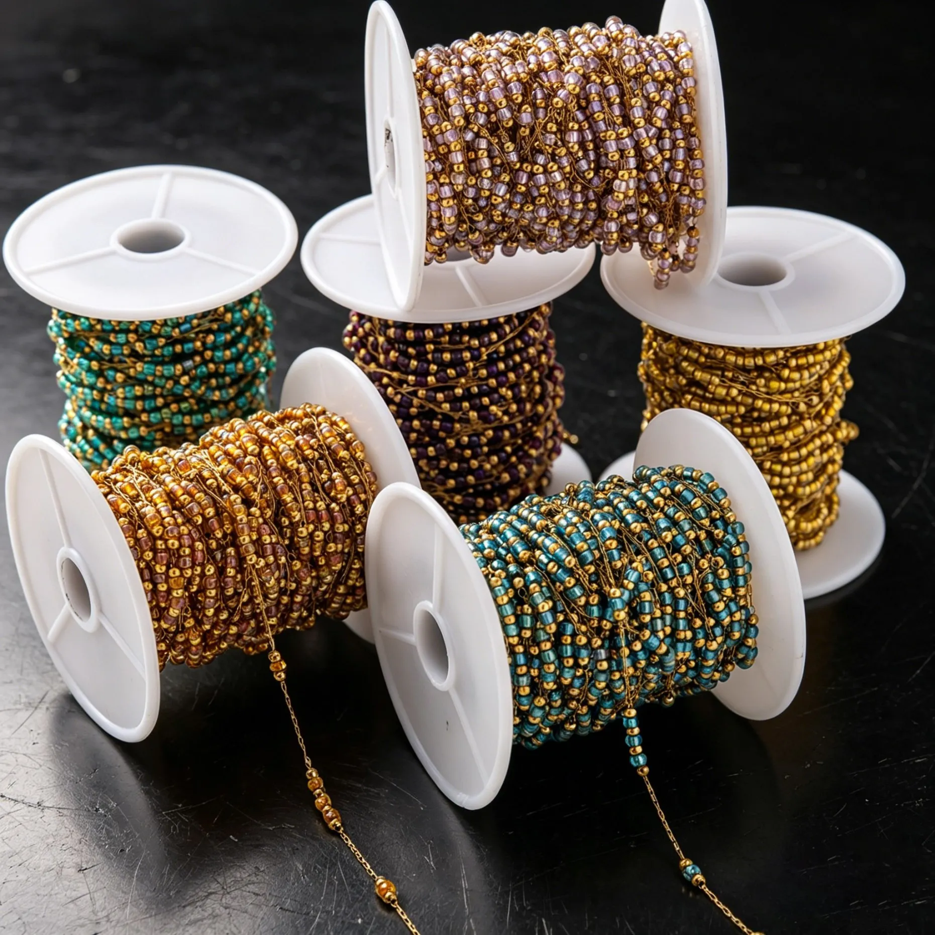 1 Meter Edelstahl Boho Perlenketten für DIY Halsketten Armbänder Schmuckherstellung Zubehör Material Bastelbedarf – Detail 4
