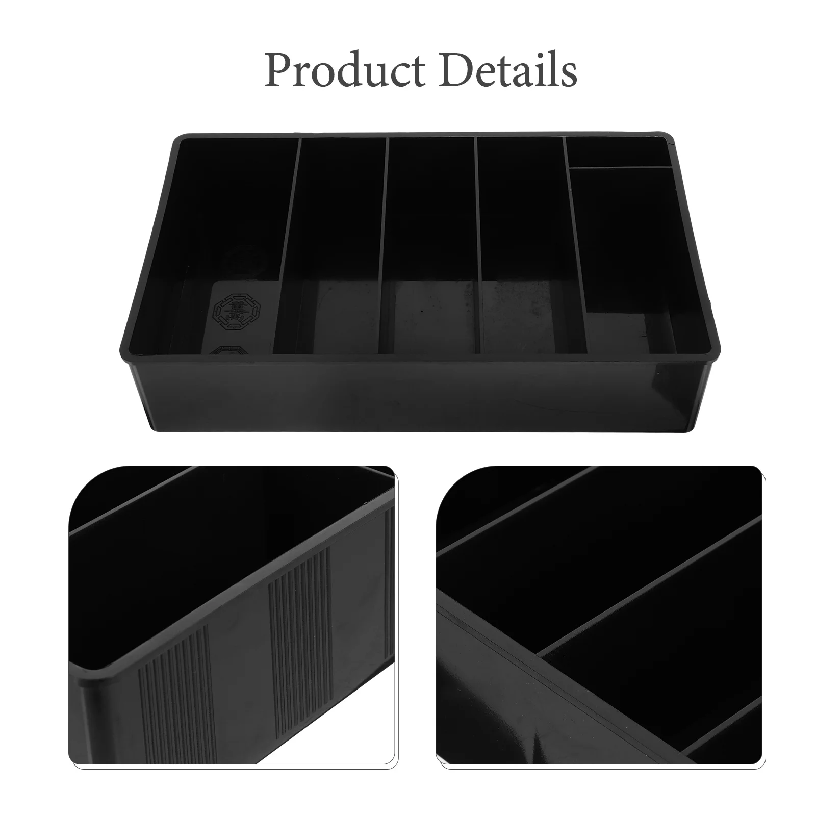

Cash Drawer Tray Multi-Functional Money Storage Box 4 Coin Compartments 5 Bill Compartments Cash Holder for Restaurants Stores