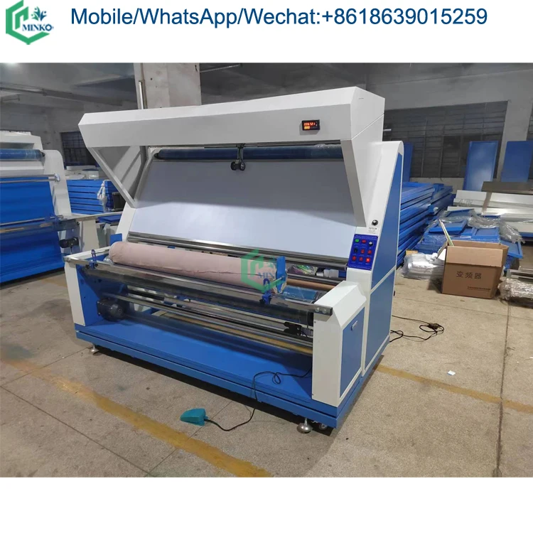 New Fabric Inspection Rolling Machine Roll Length Measuring Cutting Edge Alignment Fabrics Relaxation Machine