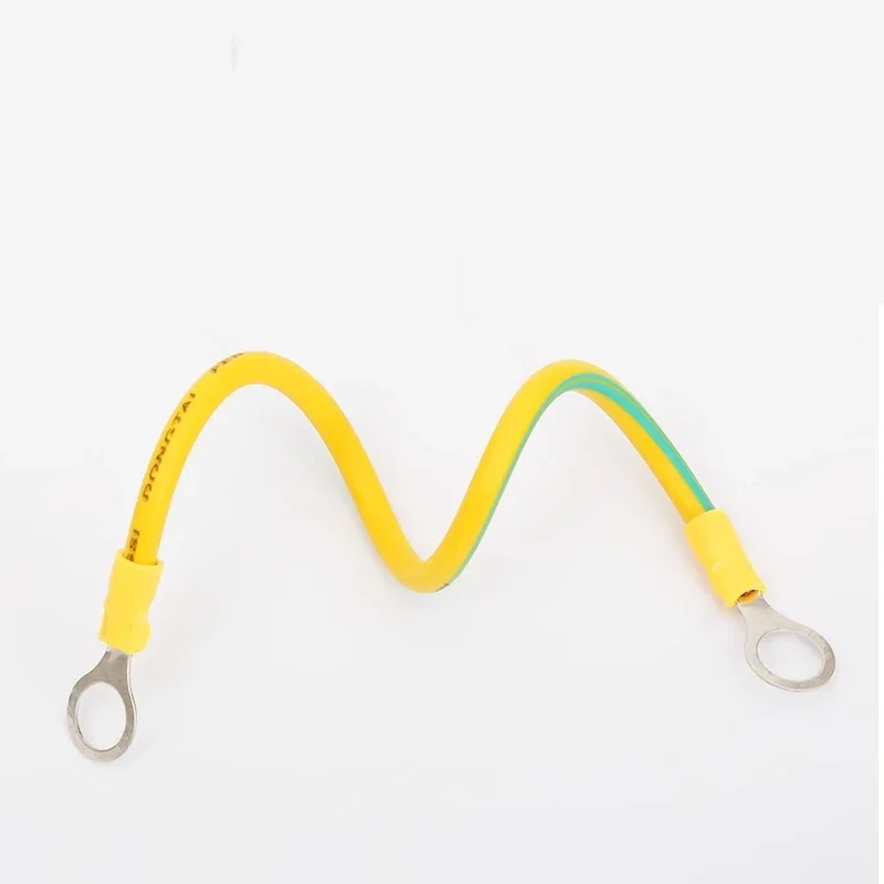 100Pcs Copper Bridge Jumper Yellow Green Double Color Grounding Wire Solar Photovoltaic Grounding Wire 10/12/14 Awg 2.5/4/6 Mm2 image 6