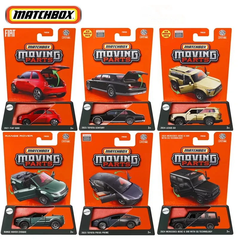 Original Mattel Matchbox Car Moving Parts 1/64 Diecast Toys for Boys Toyota Century Ford Maverick Opel Mokka Range Rover Evoque