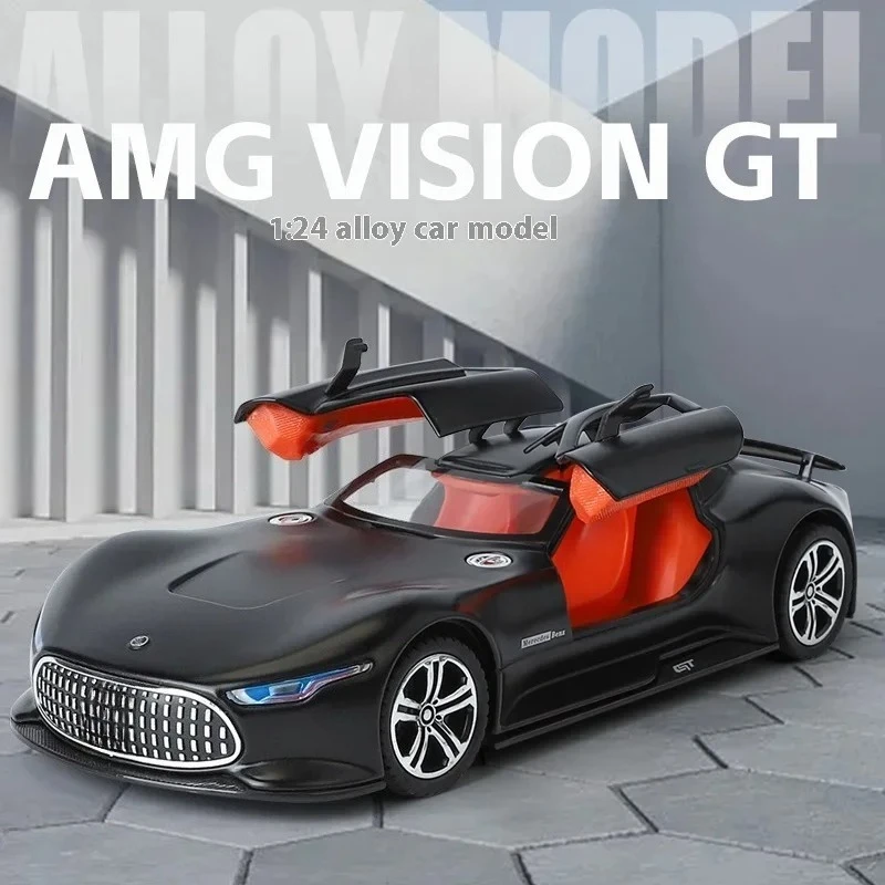 Modelo de Carro Esportivo AMG Vision GT Concept em Metal Fundido 1:24 para Decoração de Interiores e Coleção C353