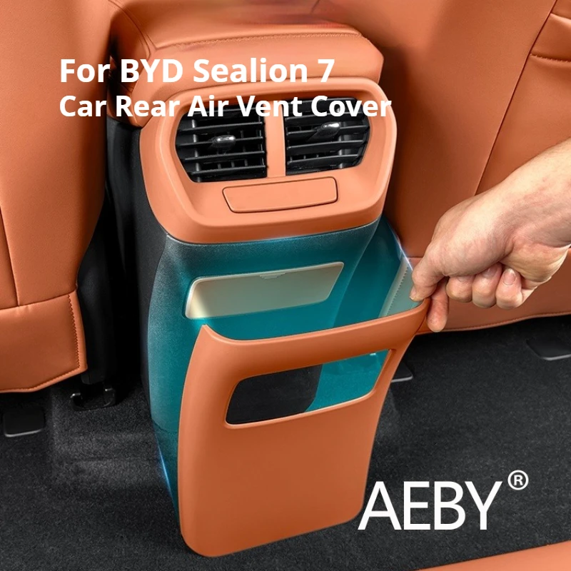 

AEBY For BYD Sealion 7 2024 Car Rear Vent Cover, Air Conditioner Outlet Protector ABS Plastic Dust Proof Trim Car Accessories