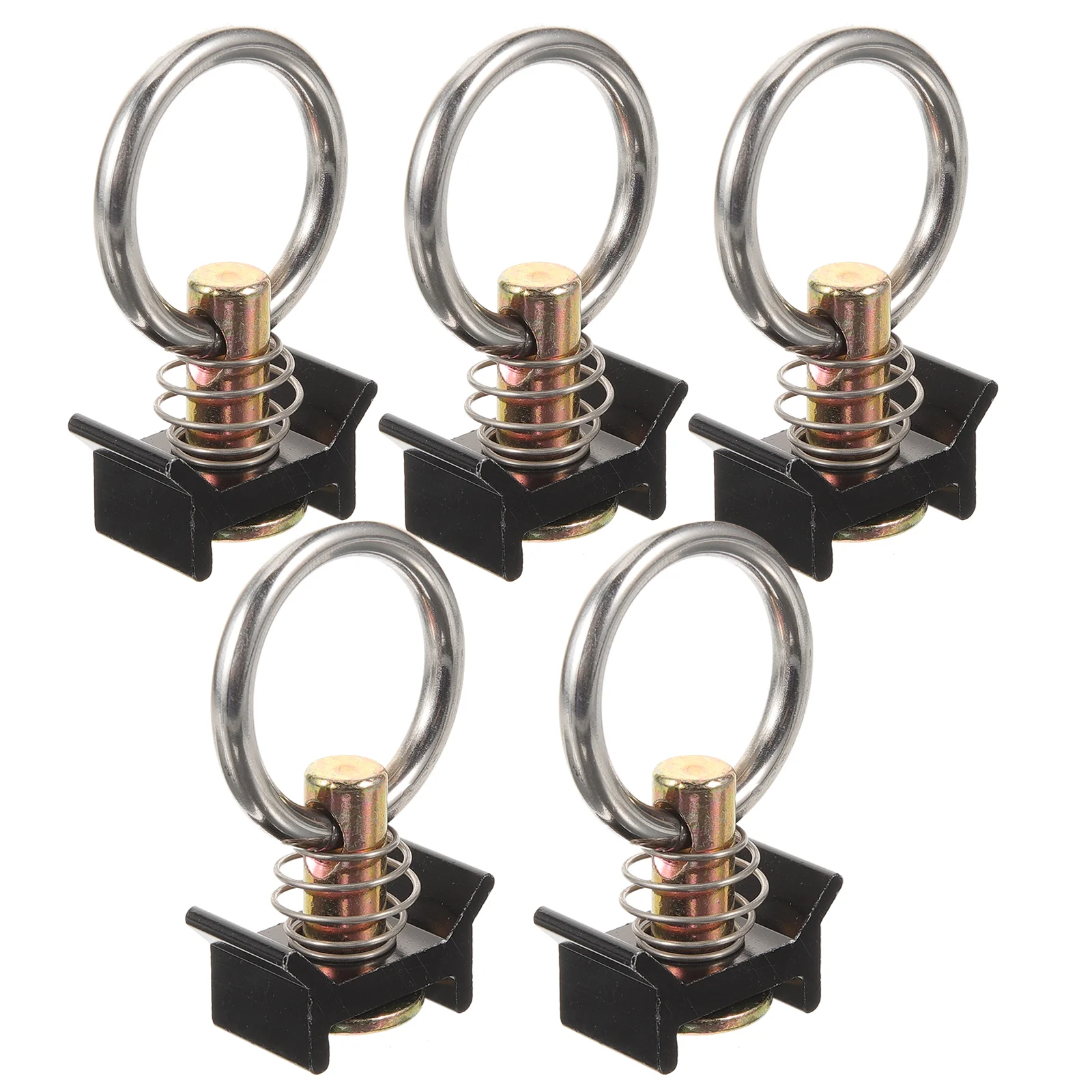 

5 Pcs Audio Hanging Ring Aircraft Rack Accessories Lighting Pendant Single Stud Track Connector 5pcs Fitting Round Steel Rail