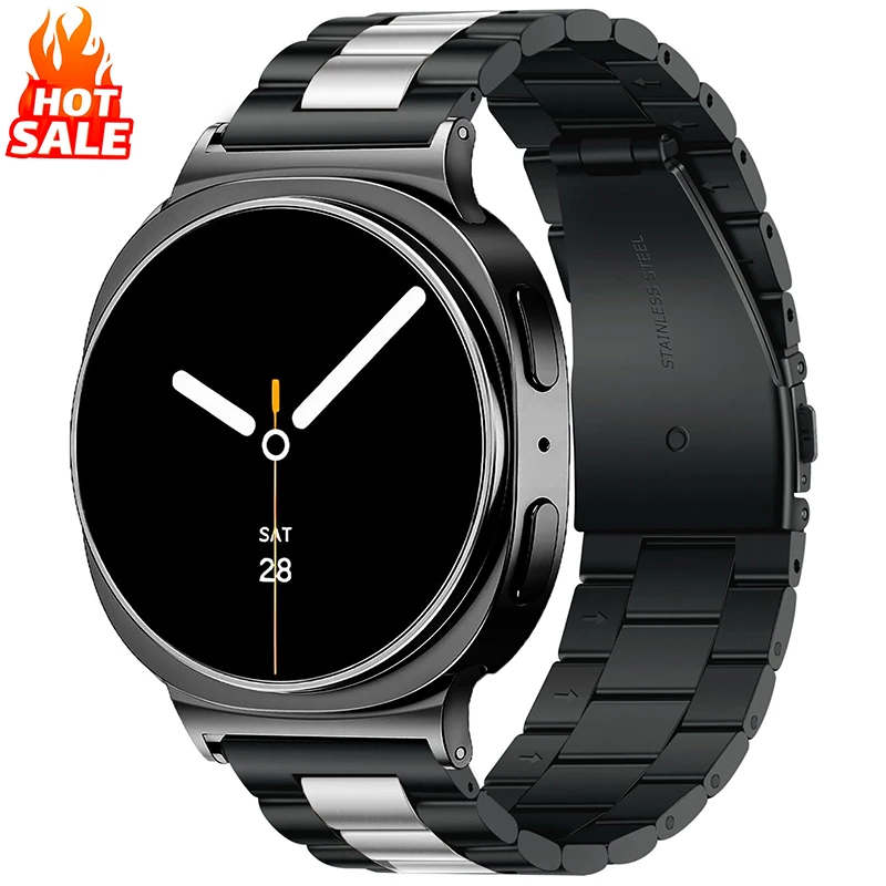 

Stainless Steel Band for Samsung Galaxy Watch 8 40mm 44mm 8 Classic 46mm Metal Strap for Galaxy Watch 7 Ultra 2025 47mm Bracelet