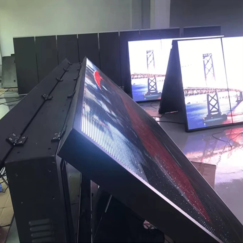 Outdoor Video LED Screen Front Service Iron Cabinet Front Maintenance Double Side LED Display with No Structure