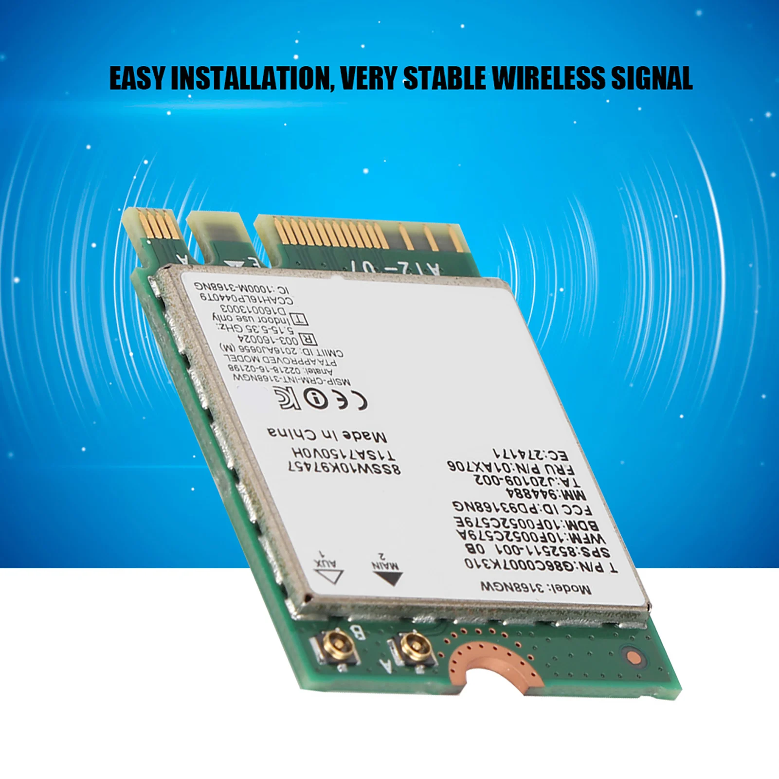 

Карта сетевого адаптера Wi-Fi Сетевой адаптер Wi-Fi Интернет 3168NGW Двухдиапазонная сетевая карта Wi-Fi Wireless-AC с Bluetooth 4.2