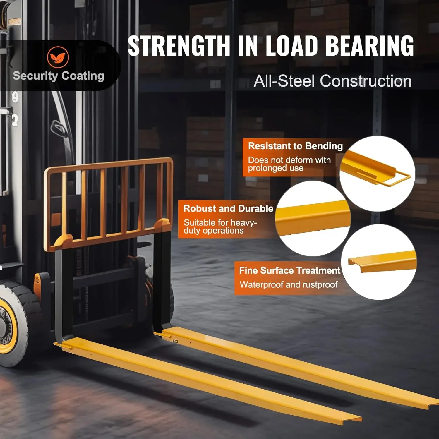 

[Limited Time Offer, Today Only!]Forklift Extensions, 96 Inch Pallet Fork Extensions 4.5 Inch Width, Heavy Duty Fork Extensions