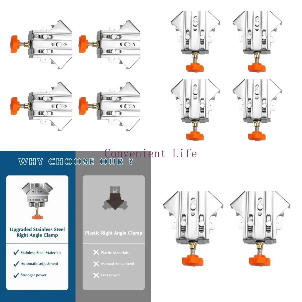 

L1EE 2/4pcs Quick Woodworking Joiners Right Angles Fasteners Clamps