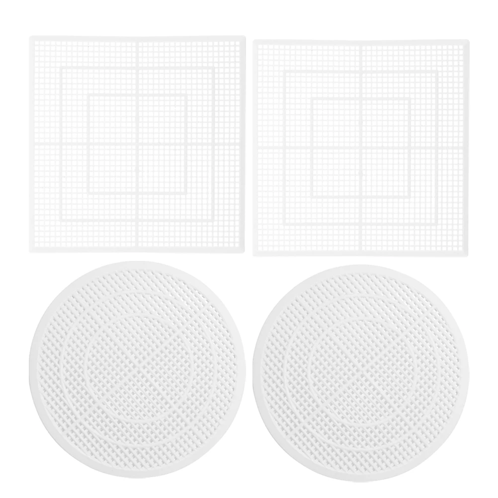 

4pcs Drain Strainer Cover Hair Stopper Floor Mesh Cap For Bathroom Kitchen Toilet Balcony Garage Tub Sewer Sink