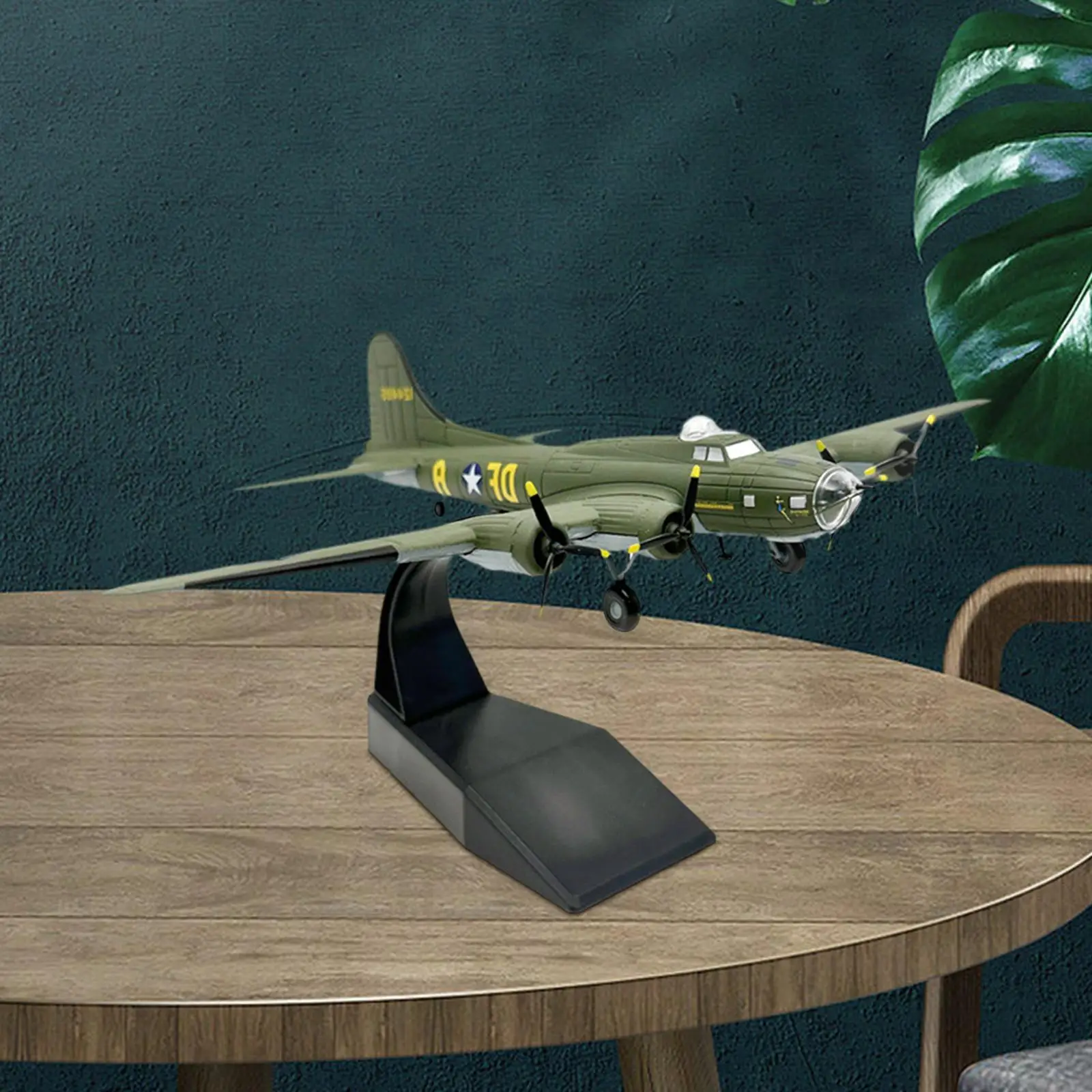 Simulation 1/144 B17 Aircraft Model with Display Base for Bookshelf Office