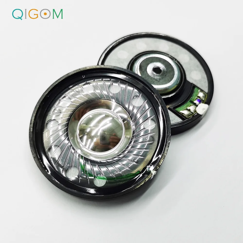 QIGOM-Unidad de controlador de altavoz para auriculares inalámbricos, alta calidad, baja resistencia, 1 par (2 piezas), 50MM, domo de titanio