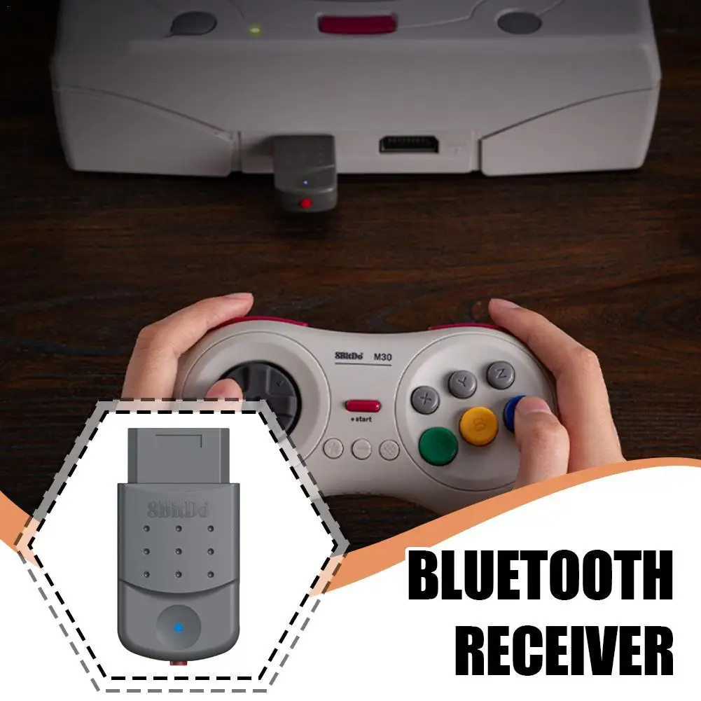 8BitDo Bluetooth Retro Receiver For Saturn (Saturn Game Console) Windows 10/11 Bluetooth /USB Connection Wireless Adapter