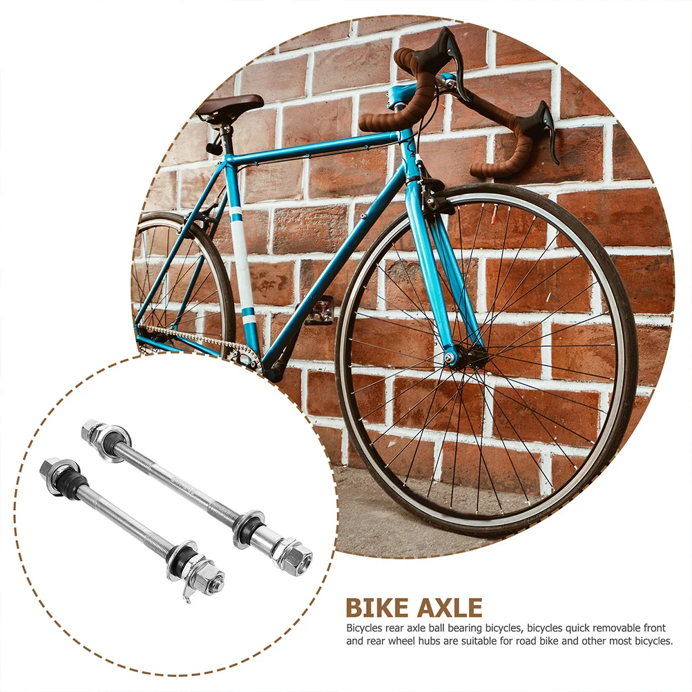 

1 set Bicycle Shaft Bike Front Rear Skewer Iron Quick Release Axle Durable Repair Supplies Tool-Free Installation