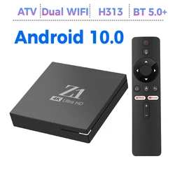 Boîtier Smart TV Z1, Android 10.0, Allwinner H313, 2 Go/16 Go, 4K, avec Assistant Vocal, Décodeur VS Mini X96Q/X96Mini