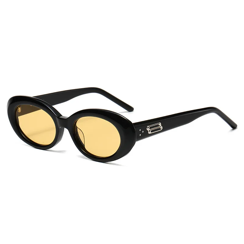 New high-grade female face sunglasses MOLTAUV400 retro oval street sun-shading sunglasses