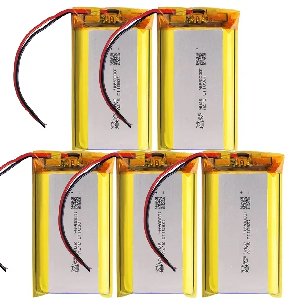 Hoge Kwaliteit 3.7 V 10000 mAh 1260110 Oplaadbare Polymeer Batterijen Lipo Li-Po voor Speelgoed Power Bank GPS Laptop Camping verlichting Diy