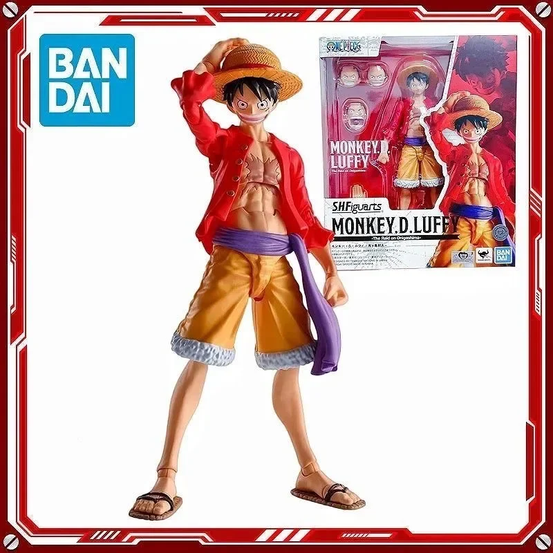 

Original BANDAI S.H.Figuarts One Piece Monkey D. Luffy Invasion of Onigashima Costume SHF PVC 140mm Anime Action Figure
