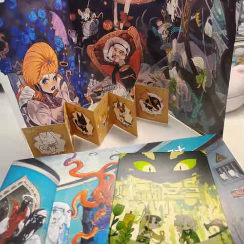 JuanMao Original Artbook | Tianwen Kadokawa Illustration Collection|with EXCLUSIVE Signed Card+Poster+Accordion Booklet Gift Set - Image 2