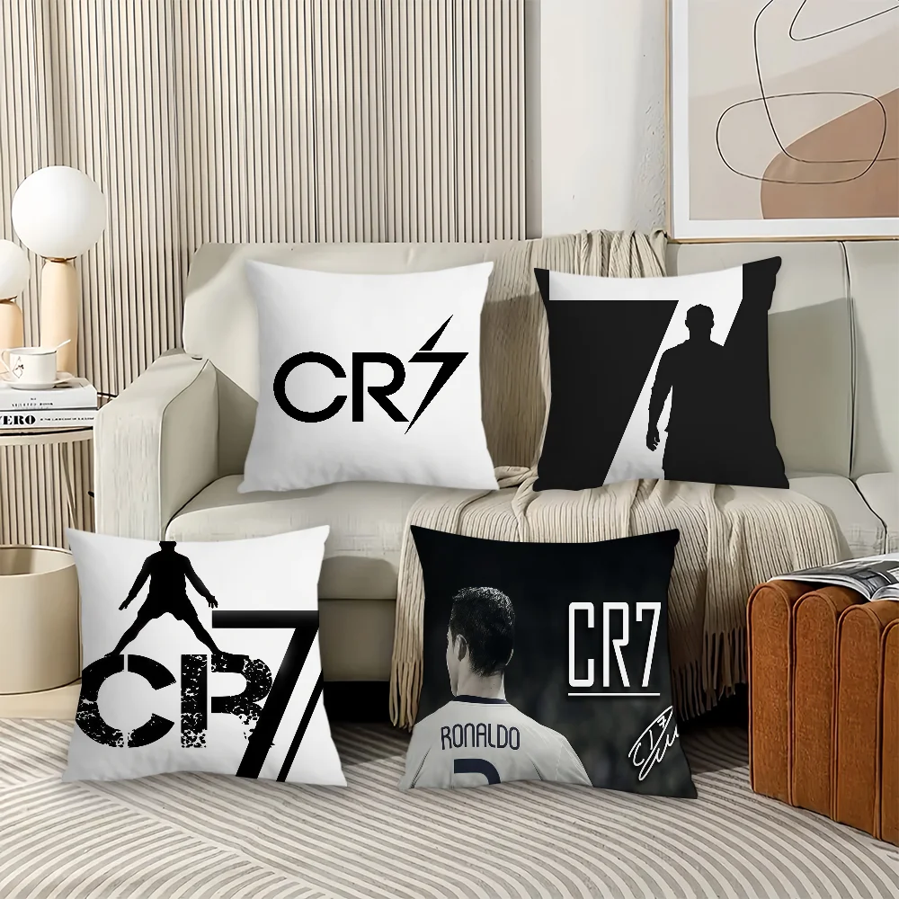 

F-Football player C-CR7 Pillow Case Office Cushions Suitable For Sofa Car Bedroom Decorative Cushion Cover
