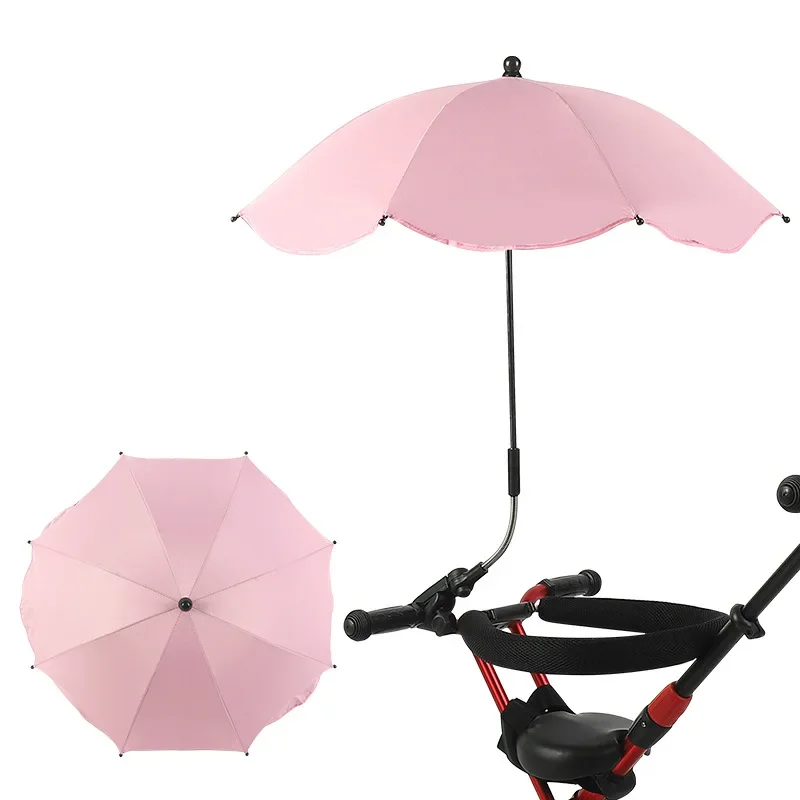 UV Protection Sunscree Rainproof Baby Umbrella Infant Stroller Cover Can Bent Freely Does Not Rust Universal Stroller Accessorie