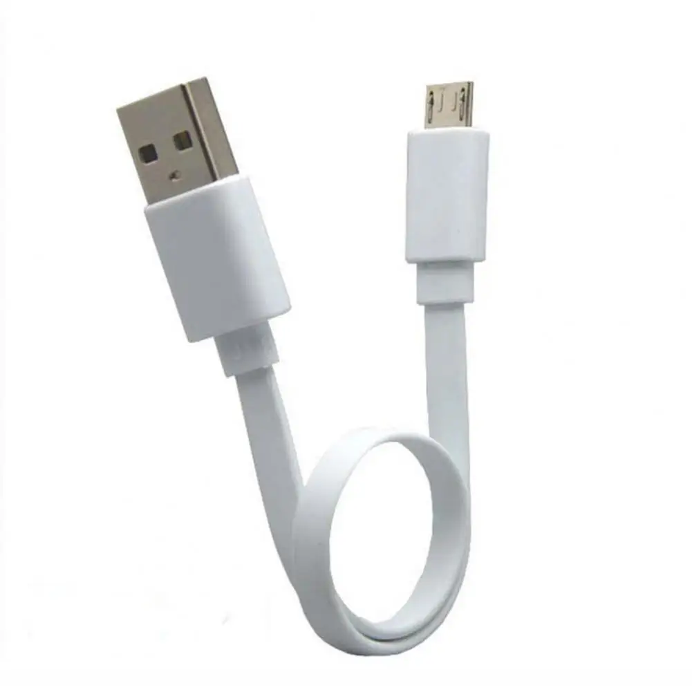 Cabo ultra curto do carregador estável que carrega a linha de carregamento lisa do cabo micro usb 20cm para o telefone