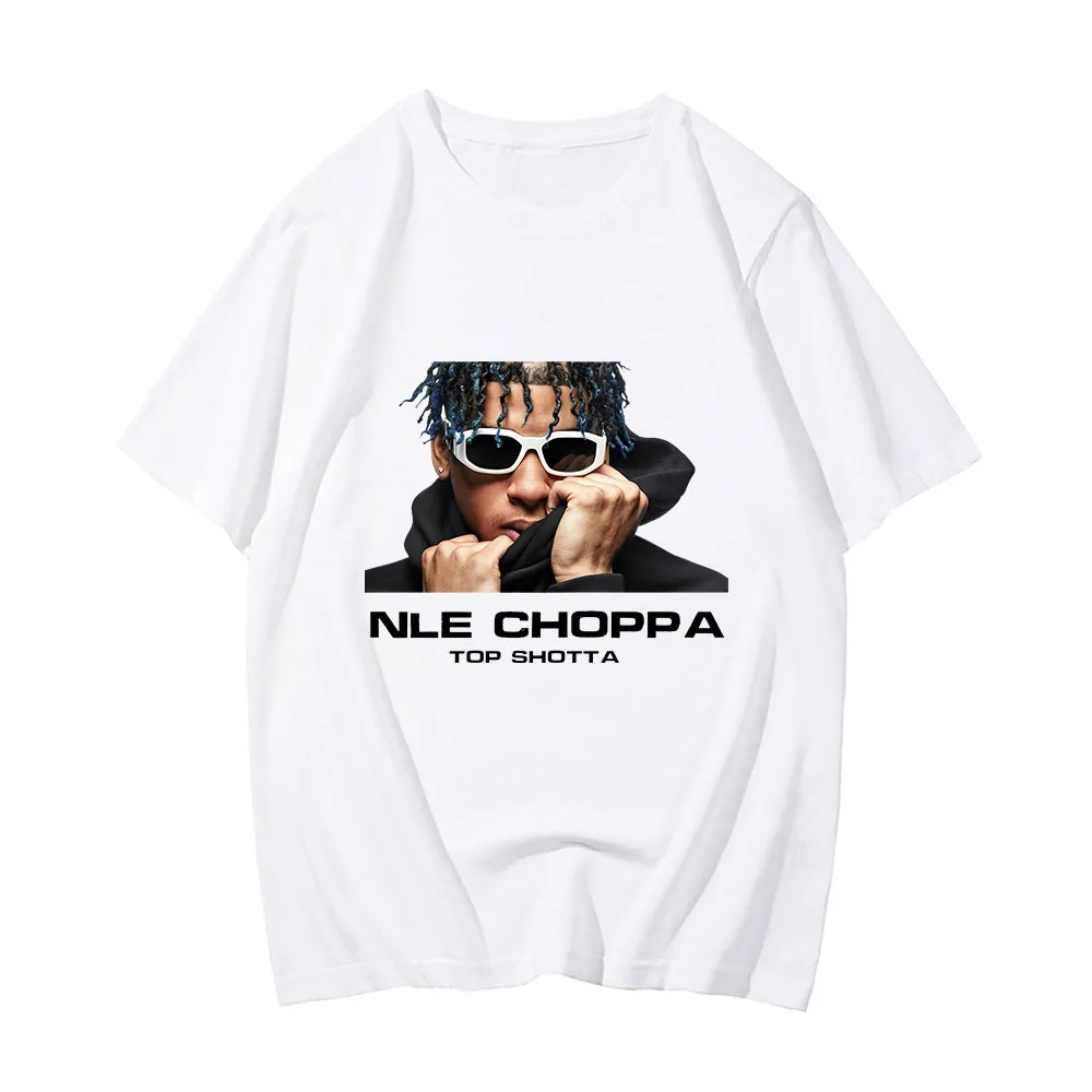 Sudadera Hip Hop T-shirt NLE Choppa Graphic Printing Gothic High Quality Tee-shirt Short Sleeve O-neck Clothes Men Casual Tees