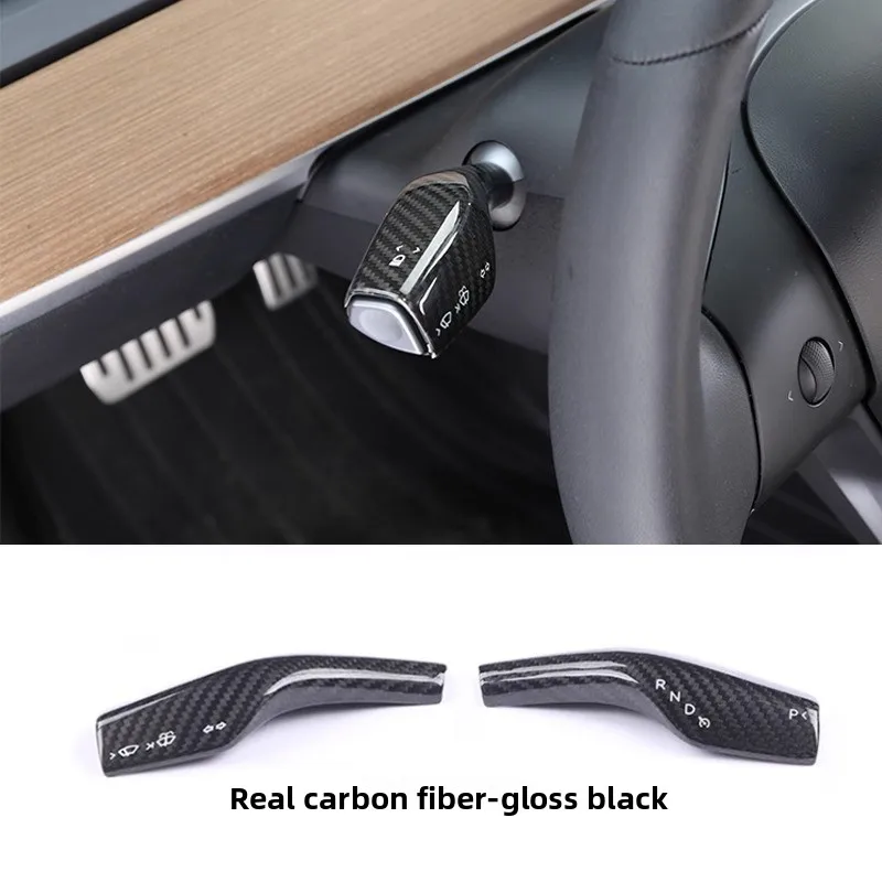 

Подходит для Tesla Model 3/Y, салон автомобиля из углеродного волокна, стержень передач, циферблат, аксессуары для модернизации