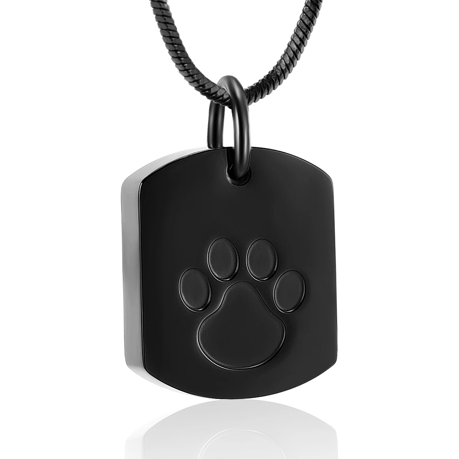 Cremation Jewelry for Ashes for Pet Keepsake Urn Necklace for Dog Cat Ashes Paw Print Funeral Memorial Pendant Gift