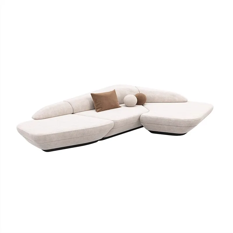 Hotel Lobby Sofa Combination Sales Office Negotiation Area Curved Sofa