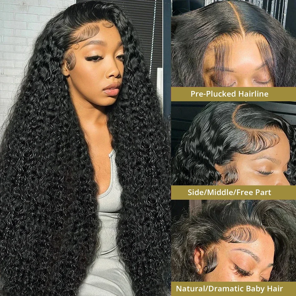 Deep Wave Frontal Wig 13x6 Hd Lace 30 38 40 Inch Human Hair Lace Frontal Wig 13x4 4x4 Curly Wigs Brazilian Remy Wigs For Women