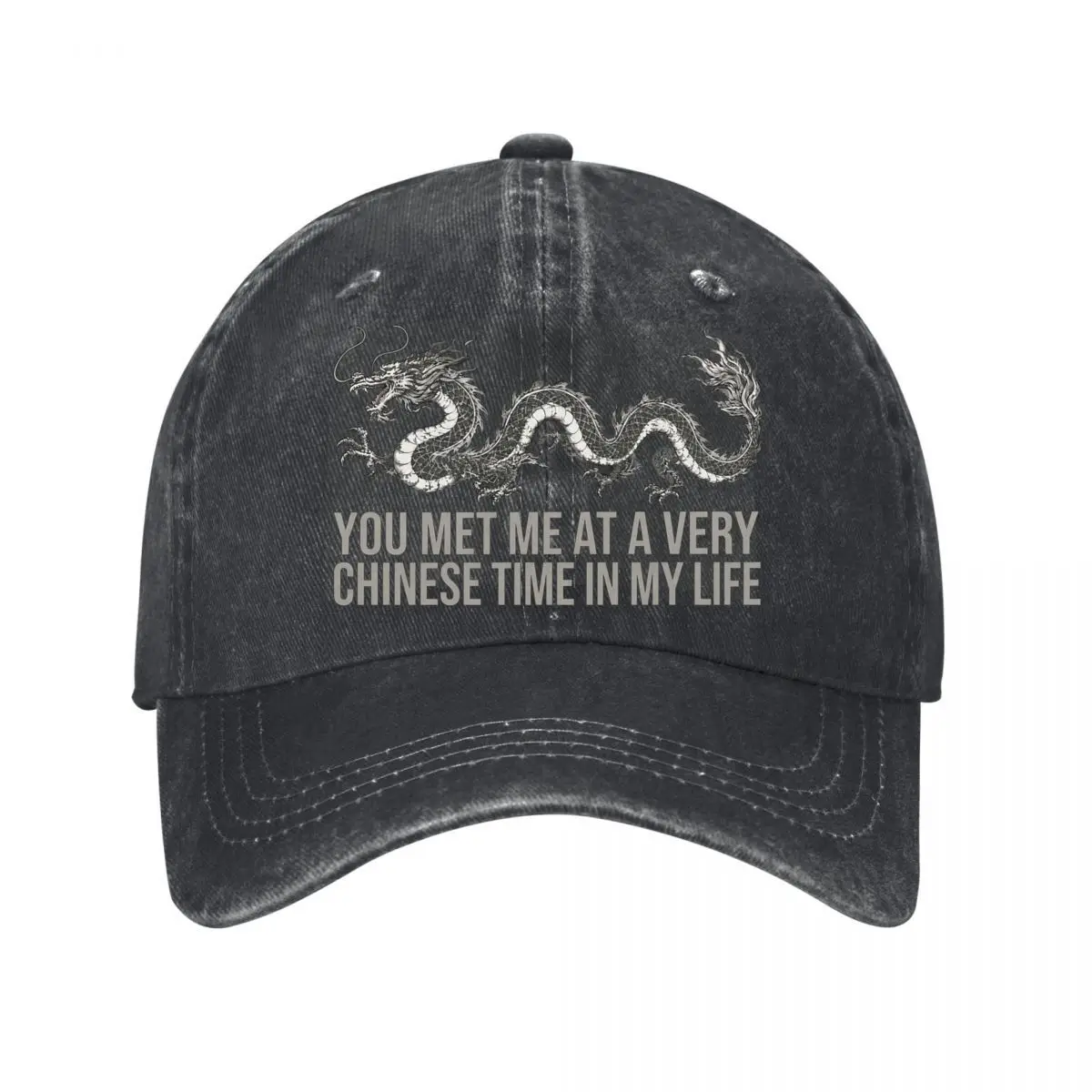 You Met Me At A Very Time In My Life Dragon_2 Washed Baseball Cap Outdoor Hat