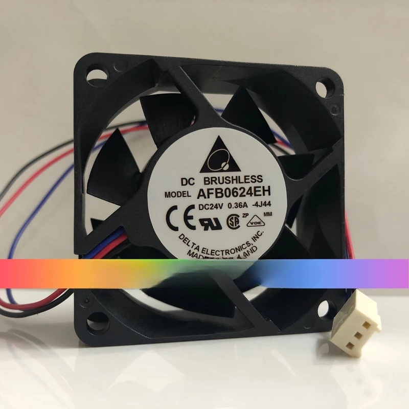 

LL+ 1 PCS for Fan 6cm 3 pin inverter fan server fan AFB0624EH DC 24V 0.36A 6025