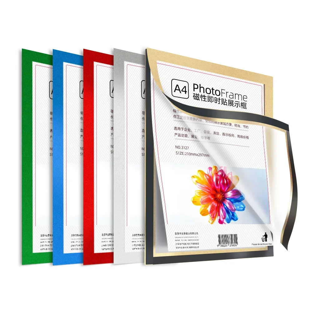 Magnetic Bright Picture Frame Wall Photos Display Sticker A4/A3/A5/A6 Album Photographs Shown Digital Poster Frames Company Home