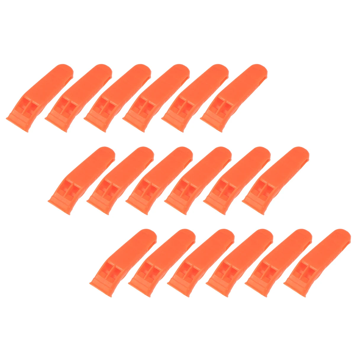

18pcs Survival Whistle Orange Loud Crisp Plastic Whistle For Sports Training Outdoor Emergency Safety Camping Hiking Lifeguard
