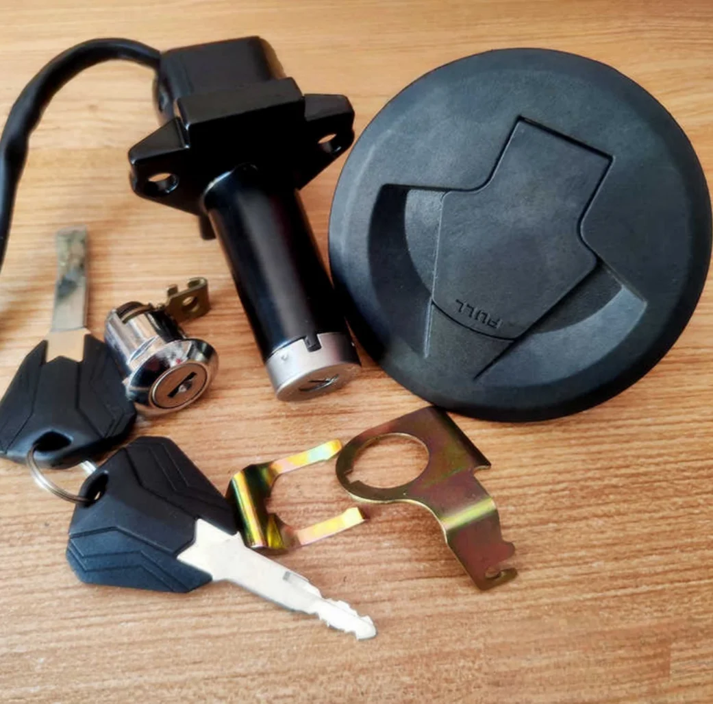 For KIDEN KD150-FHGLZV Upgraded Motorcycle Full Set Lock, Ignition Switch Key, Fuel Tank Cover Accessories