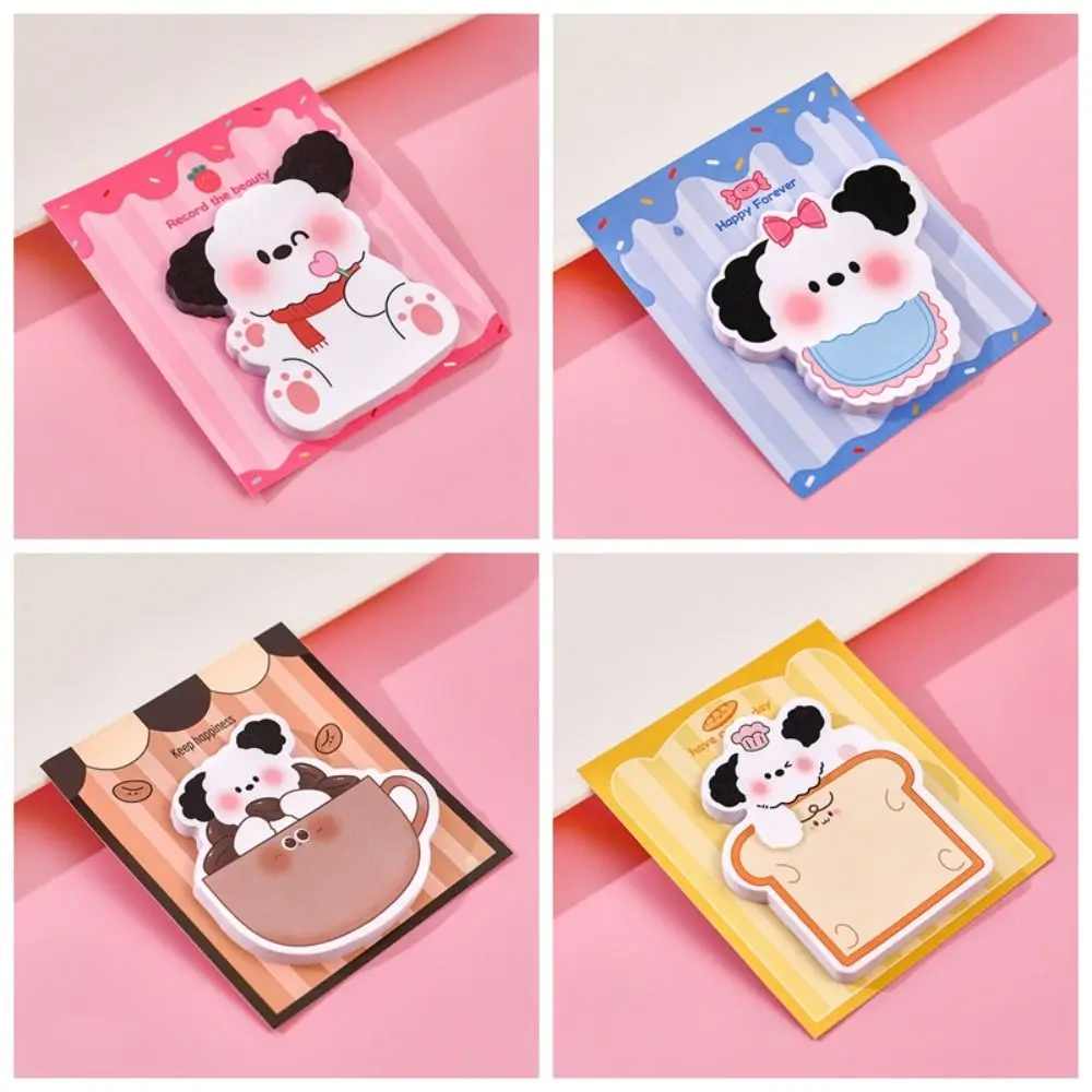 5 pz/borsa Kawaii Puppy Dog Memo Pad creativo strappabile N volte note adesive etichetta segnalibro multifunzione etichetta da fare