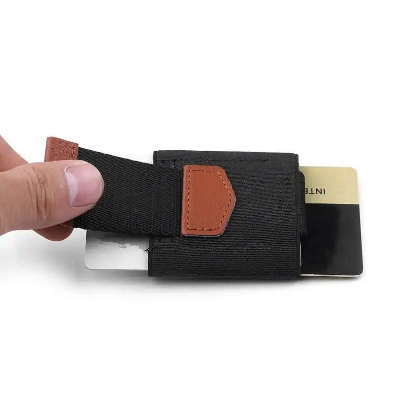 Mens Wallet High Quality Elastic Nylon Magic Wallet Mini Drawstring Credit Card ID Holders Slim Minimalist Purse Cardholder