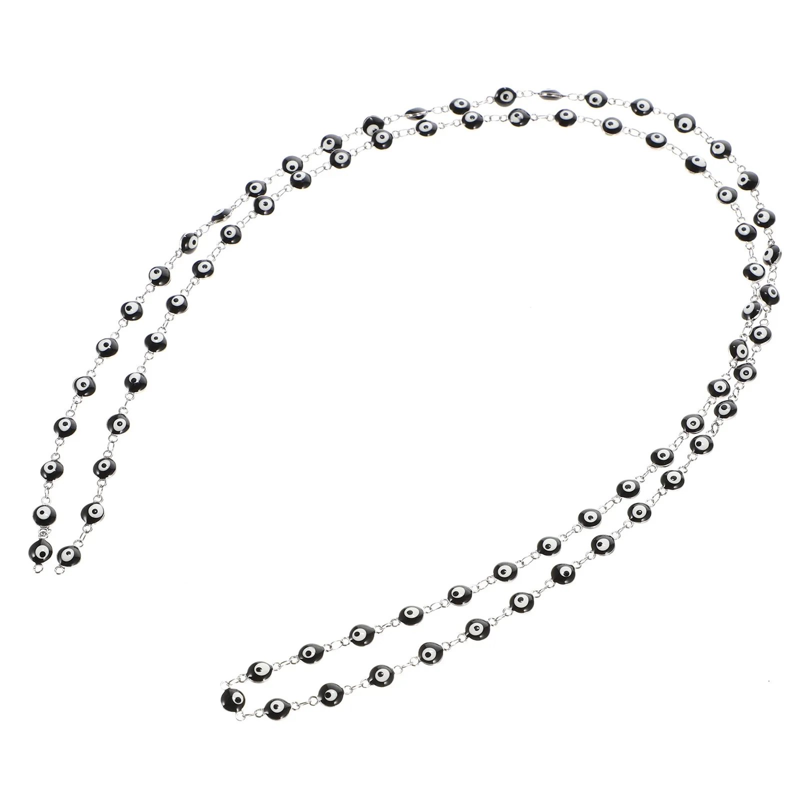 

Цветная цепочка из бусин 1 м с дизайном «Злой глаз», из нержавеющей стали, устойчивой к коррозии, для изготовления ожерелий и браслетов своими руками