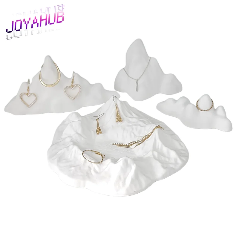 Jewelry Display Stand Creative Ornament Mountain shaped Gypsum Ring Jewelry Store Window Decoration Arrangement Display Props