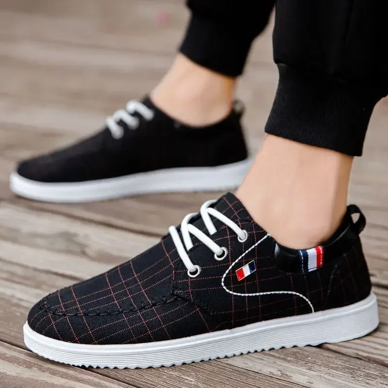 Autumn Winter Shoes for Men Canvas Casual Shoes Fashion Breathable Men Sneakers Lace-Up Light Soft Male Shoe Sapatos Masculinos