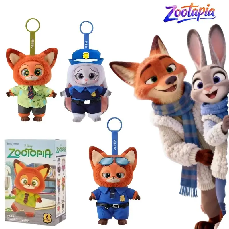 Zootopia Blind Box Cute Nick Judy Action Figure Zootopia Plush Vinyl Doll Mystery Box Anime Figures Cartoon Collection Model Toy