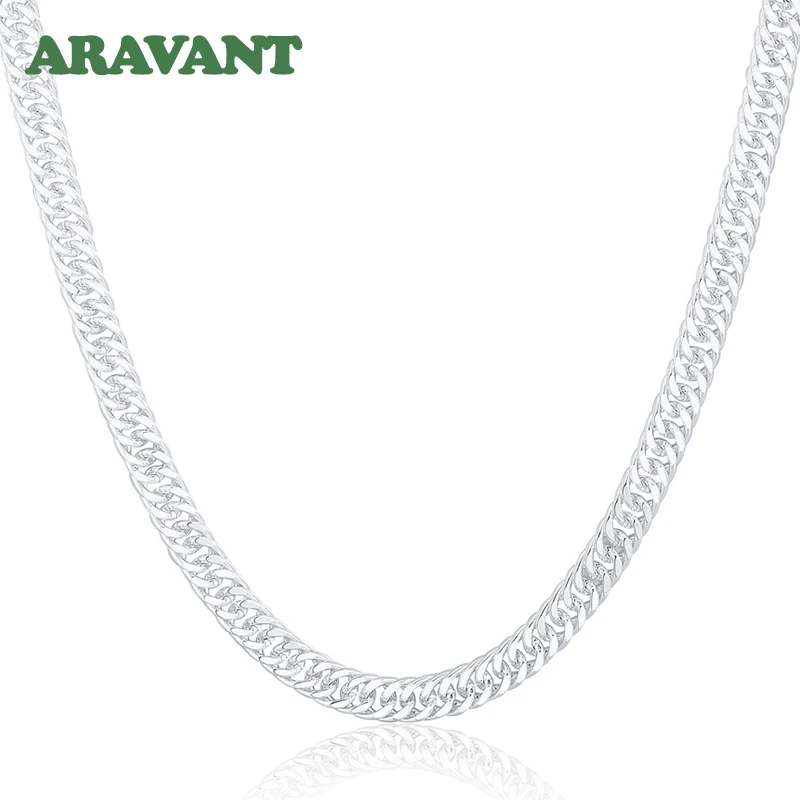 Aravant 925 Silver 6mm 10mm Necklaces Chain For Men Fashion Jewelry