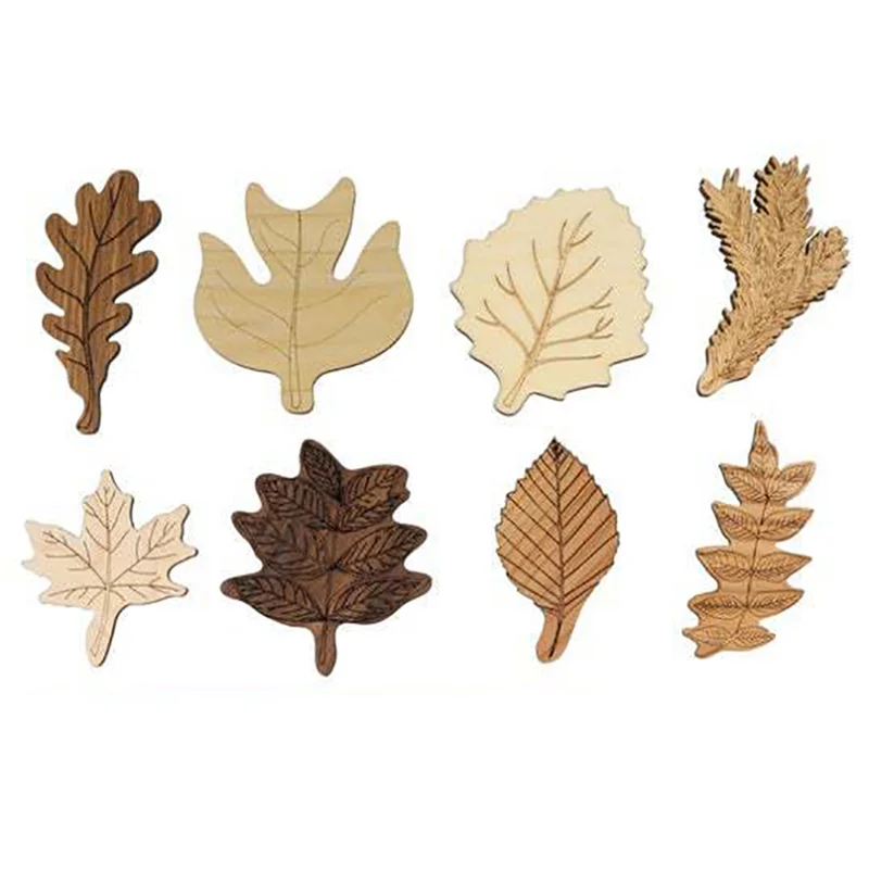 AS96-Montessori Árvore Quebra-cabeça Folha de madeira Quebra-cabeça Mão Scratch Board Jigsaw Educação Infantil Painel Cognitivo